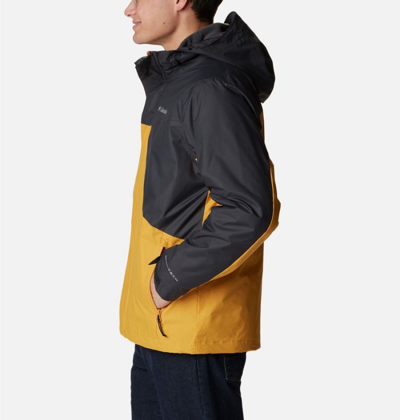 Yellow Columbia Tunnel Falls Interchange Men's 3 In 1 Jackets | 52381YPQT