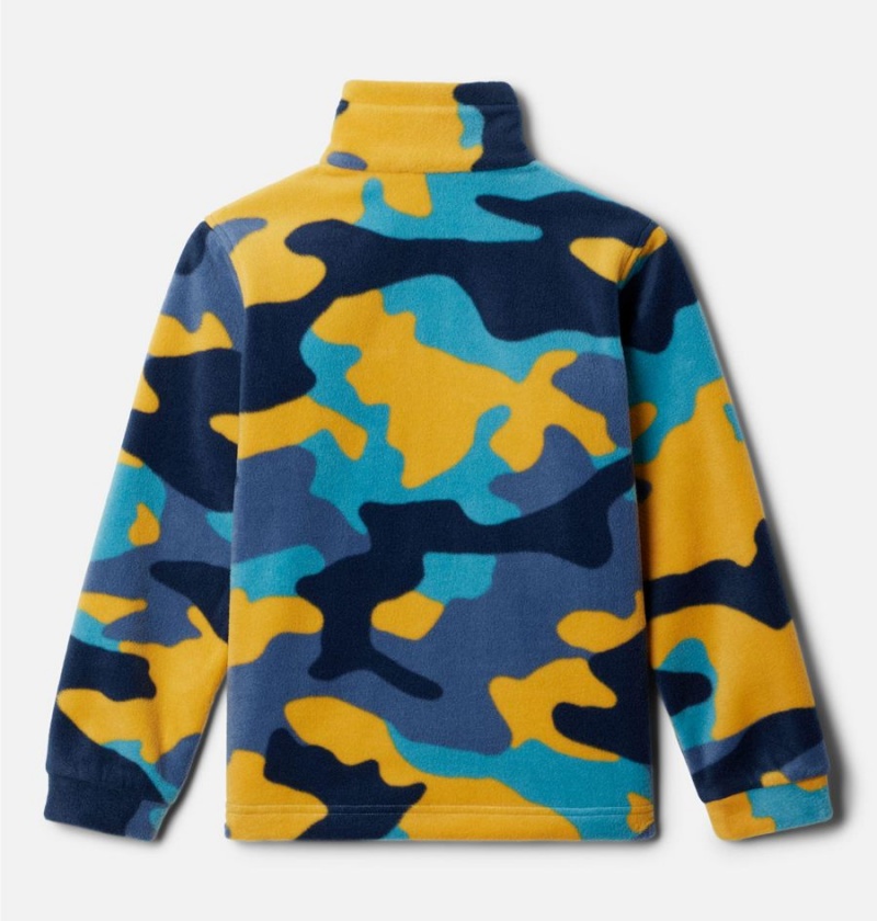 Yellow Columbia Zing III Printed Fleece Kids' Jacket | 94137HMOY